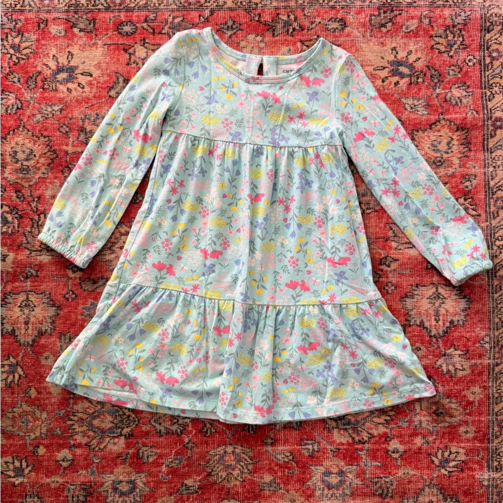 Carter's Multicolor Floral Long-Sleeve Dress